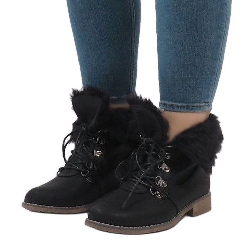 Botas de piel negras con aislamiento B9816-KB negro 2