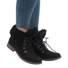 Botas de piel negras con aislamiento B9816-KB negro 3