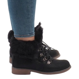 Botas de piel negras con aislamiento B9816-KB negro 4