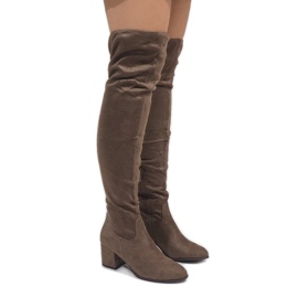 Botas de color topo en un poste aislado 1704-8 beige 1