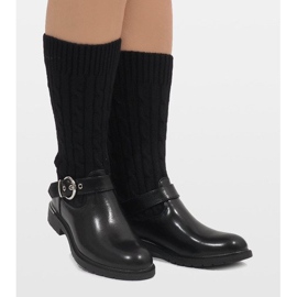 Ideal Shoes Botas negras aisladas E-4939 negro 2