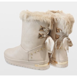 Botas de nieve beige para mujer AN-107 5