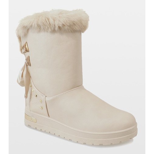 Botas de nieve beige para mujer AN-107 2 Botas de nieve beige para mujer AN-107 2