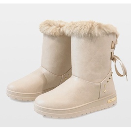 Botas de nieve beige para mujer AN-107 4