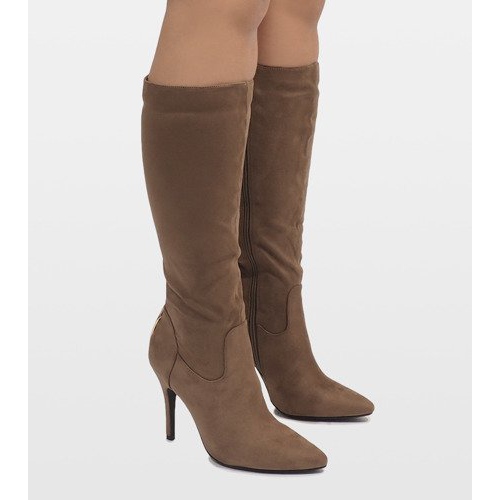 Botas taupe con tacón 1101-2 marrón 1