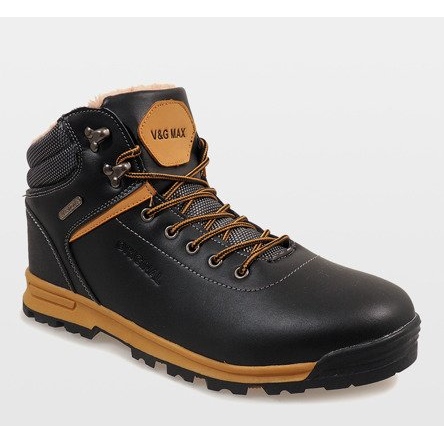 Botas de nieve negras aisladas M17097-2 negro 1 Botas de nieve negras aisladas M17097-2 negro 1