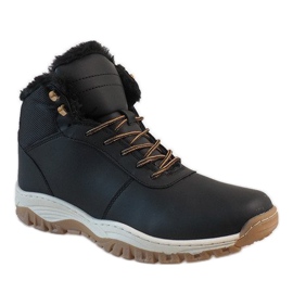 Botas de nieve negras aisladas A1717-1 negro 1 Botas de nieve negras aisladas A1717-1 negro 1