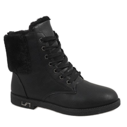 Botas negras aisladas WX-05 negro 1