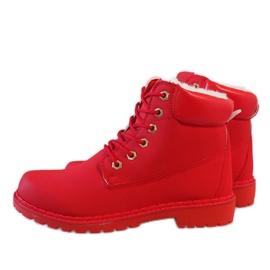 Botas negras aisladas B1819-6 rojo 2