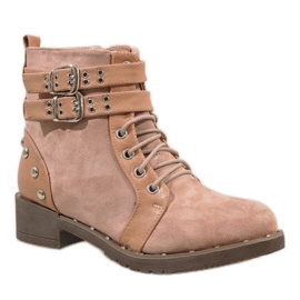 Botas de ante rosa 7B560 rosado 1 Botas de ante rosa 7B560 rosado 1