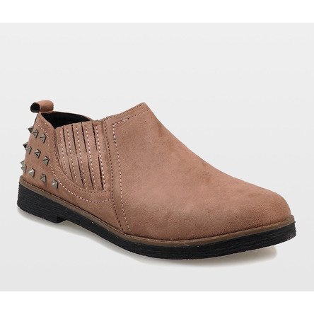 Zapatos sin cordones rosas con tachuelas LX157 1