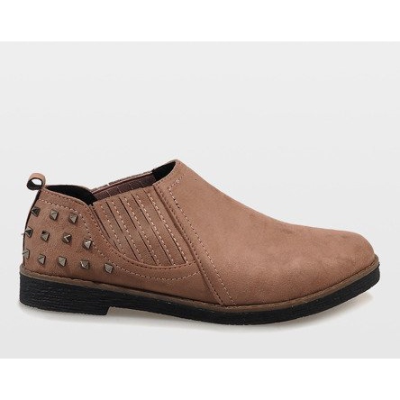 Zapatos sin cordones rosas con tachuelas LX157 2