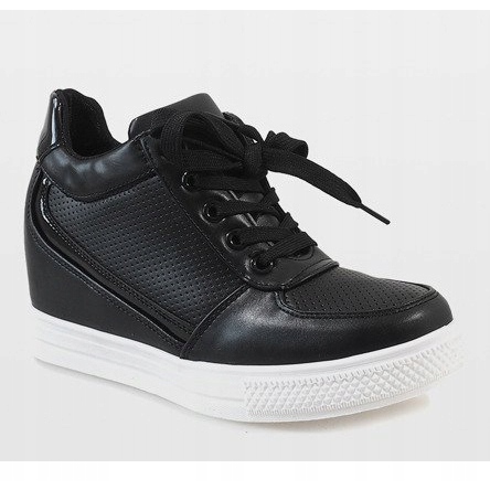 Zapatillas negras con cremallera MY560 dorada negro 1