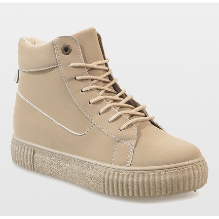 892-PA Creepers con cordones beige 1 892-PA Creepers con cordones beige 1