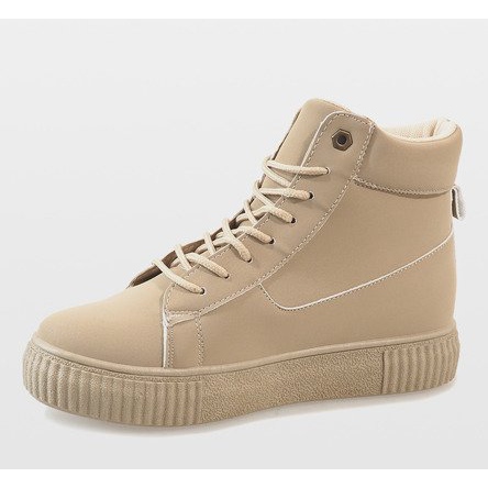 892-PA Creepers con cordones beige 2