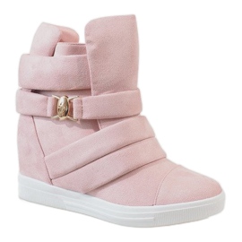 Zapatilla de cuña rosa H6507 1