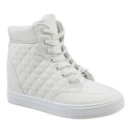 Deportivas blancas con cuñas acolchadas DD478-2 blanco 1