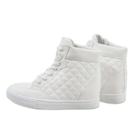 Deportivas blancas con cuñas acolchadas DD478-2 blanco 3