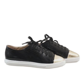 Zapatillas negras con cordones 9011-3 negro 3