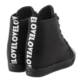 Deportivas cuña negras 29333-1 negro 3