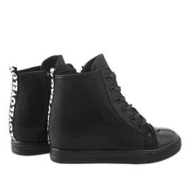 Deportivas cuña negras 29333-1 negro 4