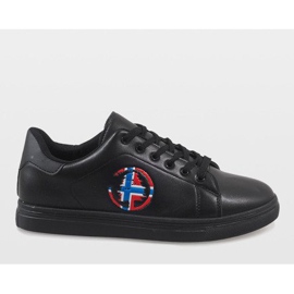 Zapatillas de hombre negras D20533 negro 2