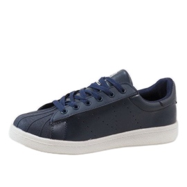 Zapatillas de hombre azul marino B9425 2