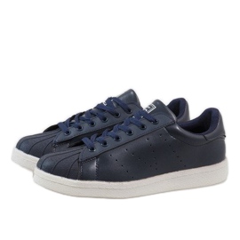 Zapatillas de hombre azul marino B9425 3