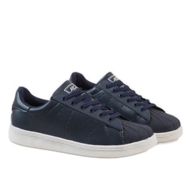Zapatillas de hombre azul marino B9425 4