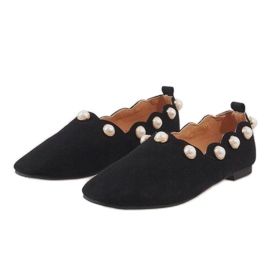 Bailarinas negras con perlas 588C-12A negro 3