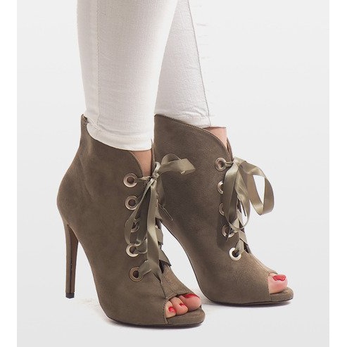 Botas de tacón alto 680-32 verde 2