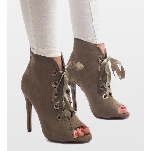 Botas de tacón alto 680-32 verde 1