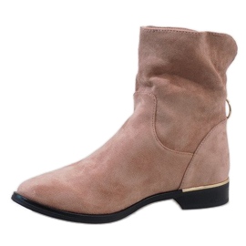 Botas de ante rosa con cremallera J905 rosado 2