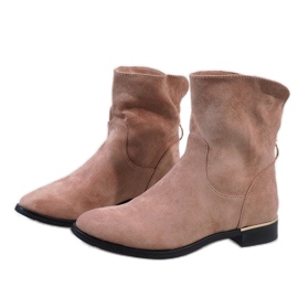 Botas de ante rosa con cremallera J905 rosado 3