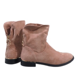 Botas de ante rosa con cremallera J905 rosado 4