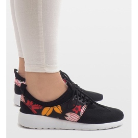Zapatillas Deportivas Con Flores 625 Negro 4