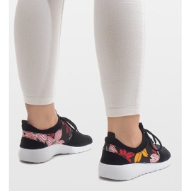 Zapatillas Deportivas Con Flores 625 Negro 5