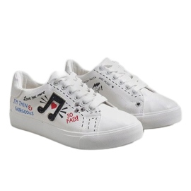 Zapatillas blancas con un toque de G-106 blanco 4