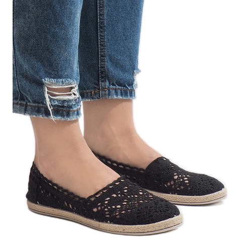 Zapatillas JX57P de encaje negro 2 Zapatillas JX57P de encaje negro 2