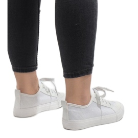 Zapatillas blancas con purpurina BOK-1138 blanco 3