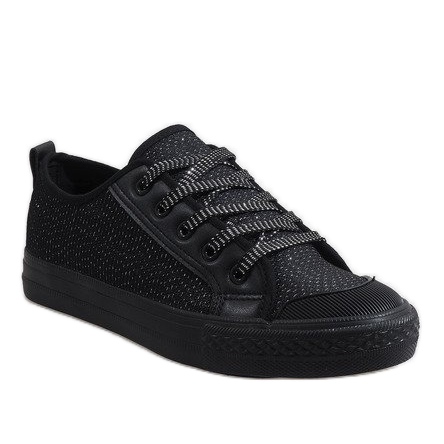 Zapatillas negras con purpurina BOK-1138 negro 1