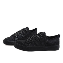 Zapatillas negras con purpurina BOK-1138 negro 3