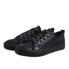 Zapatillas negras con purpurina BOK-1138 negro 4