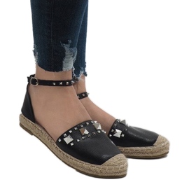 Alpargatas negras con tachuelas Favara negro 3