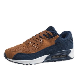 Deportivas hombre azul marino 8104 marrón 2