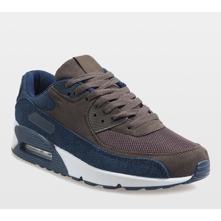 Deportivas hombre azul marino 8104 marrón 1