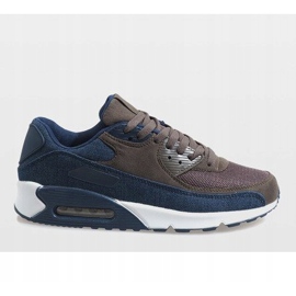 Deportivas hombre azul marino 8104 marrón 2