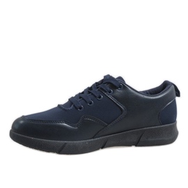 Zapatillas de hombre azul marino A-58 2