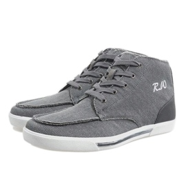 Zapatos altos elegantes grises F10455 3