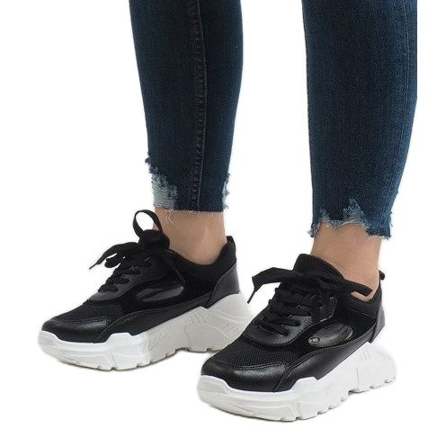 Calzado deportivo negro PP-37 de moda 1 Calzado deportivo negro PP-37 de moda 1